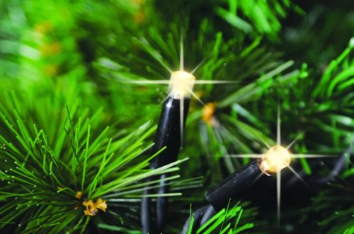 Design Dekor KDK 002 Kültéri toldható kontakt LED fényfüzér, 10 m hosszú, 100 db melegfehér LED-es