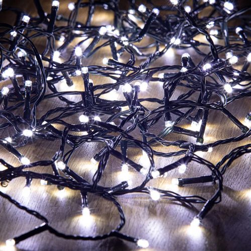 Design Dekor KDK 004 Kültéri toldható kontakt LED fényfüzér, 10 m hosszú, 100 db hidegfehér LED-del