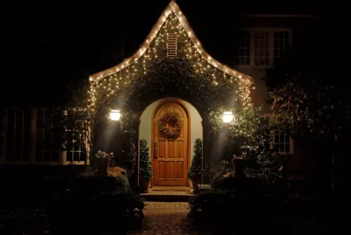 Design Dekor KDK 005 Kültéri toldható kontakt LED jégcsapfüzér, 300 x 40 cm, 101 db melegfehér LED-del