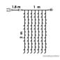   Design Dekor KDK 012 Kültéri toldható kontakt LED fényfüggöny, 100 x 200 cm, 140 db hidegfehér LED-del