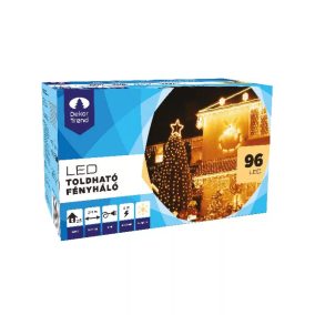   Design Dekor KDK 015 Kültéri toldható kontakt LED fényháló, 200 x 100 cm, 96 db melegfehér LED-del