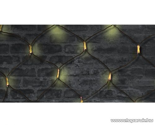 Design Dekor KDK 015 Kültéri toldható kontakt LED fényháló, 200 x 100 cm, 96 db melegfehér LED-del