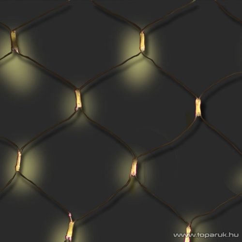 Design Dekor KDK 015 Kültéri toldható kontakt LED fényháló, 200 x 100 cm, 96 db melegfehér LED-del