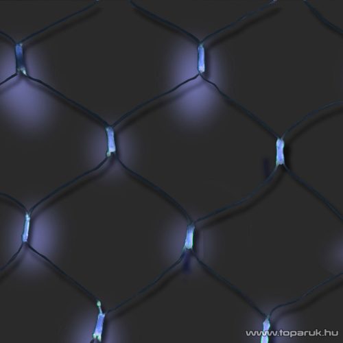 Design Dekor KDK 017 Kültéri toldható kontakt LED fényháló, 200 x 100 cm, 96 db hidegfehér LED-del