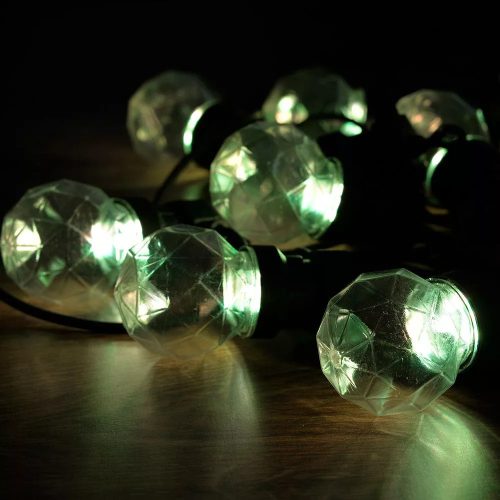 Dekortrend KDK 316 Kültéri színváltós toldható varázskert fénysor fényfüzér fekete kábellel, 10 égő multi SZÍNES LED-del, 5 méter