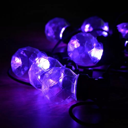 Dekortrend KDK 316 Kültéri színváltós toldható varázskert fénysor fényfüzér fekete kábellel, 10 égő multi SZÍNES LED-del, 5 méter