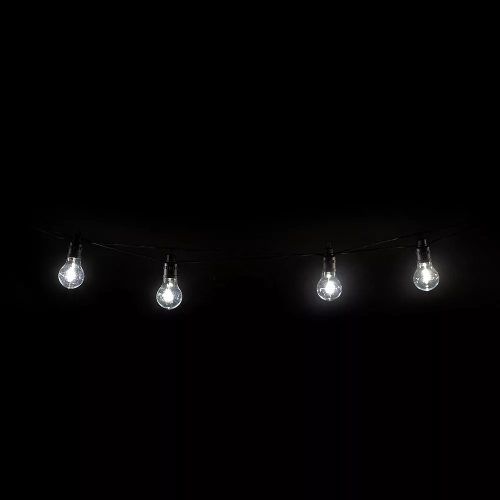 Dekortrend KDK 502 Kültéri toldható Aurora Pear fényfüzér, 10 égő, MELEG FEHÉR LED-del, fekete kábel, 5 méter