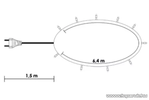 Design Dekor KDL 081 Beltéri LED-es fényfüzér, 80 db melegfehér LED-del