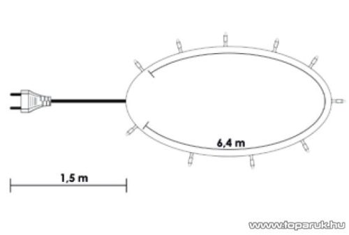 Design Dekor KDL 084 Beltéri LED-es fényfüzér, 80 db piros LED-del
