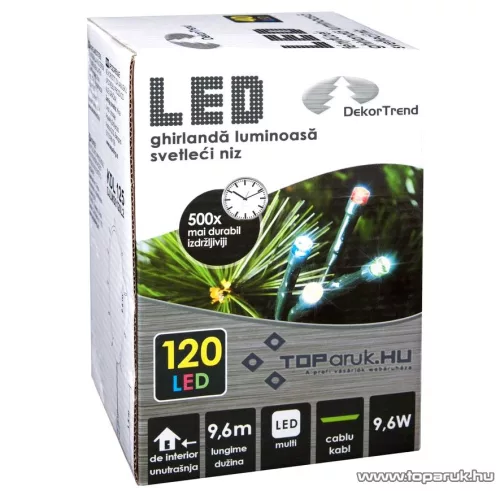 Design Dekor KDL 125 Beltéri LED-es fényfüzér, 120 db színes LED-del