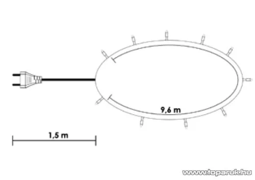 Design Dekor KDL 125 Beltéri LED-es fényfüzér, 120 db színes LED-del