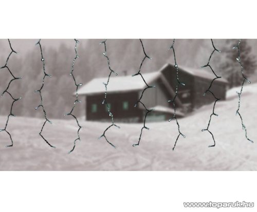 DekorTrend KDL 133 Kültéri 192 LED-es fényfüggöny, 90 x 200 cm, fekete kábellel, hideg fehér