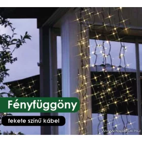   DekorTrend KDL 133 Kültéri 192 LED-es fényfüggöny, 90 x 200 cm, fekete kábellel, hideg fehér