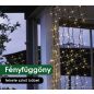   DekorTrend KDL 133 Kültéri 192 LED-es fényfüggöny, 90 x 200 cm, fekete kábellel, hideg fehér