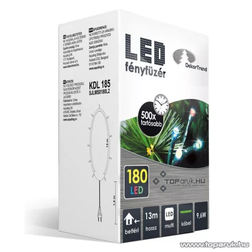 Design Dekor KDL 185 Beltéri LED-es fényfüzér, 180 db színes LED-del