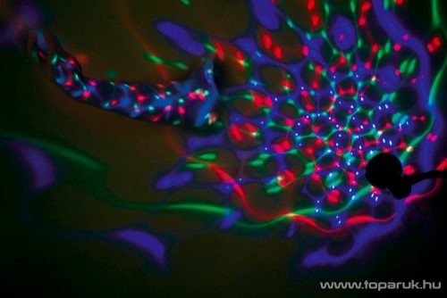 DekorTrend KDP 251 Beltéri 3 színű FORGÓ PARTY ÉGŐ, diszkógömb, E27 foglalattal, 3W