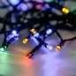   DekorTrend KDT 085 MULTI Kültéri elemes Basic LED fényfüzér timer időzítő funkcióval, 80 db MULTI SZÍNES LED-del, zöld kábel, 640 cm