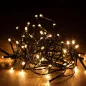   DekorTrend KDT 101 WW Basic Kültéri LED-es fényfüzér zöld színű kábellel, 1000 db MELEG FEHÉR LED-del, 50 m hosszú