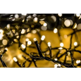   DekorTrend KDT 121 WW Basic Kültéri LED-es fényfüzér zöld színű kábellel, 120 db MELEG FEHÉR LED-del, 6 m hosszú