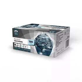  DekorTrend KDT 122 WH Basic Kültéri LED-es fényfüzér zöld színű kábellel, 120 db HIDEG FEHÉR LED-del, 6 m hosszú
