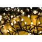   DekorTrend KDT 241 WW Basic Kültéri LED-es fényfüzér zöld színű kábellel, 240 db MELEG FEHÉR LED-del, 12 m hosszú