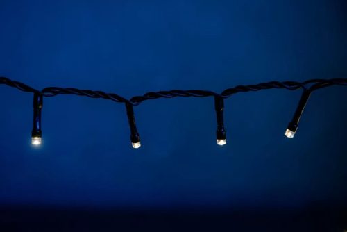 DekorTrend KDT 241 WW Basic Kültéri LED-es fényfüzér zöld színű kábellel, 240 db MELEG FEHÉR LED-del, 12 m hosszú