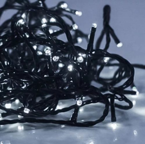 DekorTrend KDT 242 WH Basic Kültéri LED-es fényfüzér zöld színű kábellel, 240 db HIDEG FEHÉR LED-del, 12 m hosszú