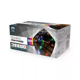   DekorTrend KDT 365 MULTI Basic Kültéri LED-es fényfüzér zöld színű kábellel, 360 db SZÍNES LED-del, 18 m hosszú