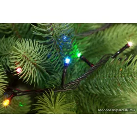   Design Dekor KDV 085 Kültéri vezérlős LED-es fényfüzér, 8 program, 4 m, fekete kábellel, 80 db színes (többszínű) LED-del