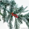 Winter Garland Kültéri dús mű fenyő girland magyal és hópermet dekorral, 270 cm (KGR 009)