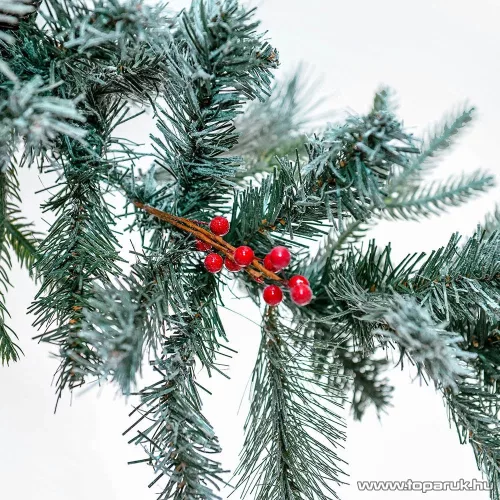 Winter Garland Kültéri dús mű fenyő girland magyal és hópermet dekorral, 270 cm (KGR 009)