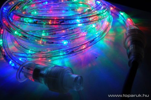 Design Dekor KNT 037 Kültéri toldható 108 LED-es fénykábel, 3 méter hosszú, színes (multi) - készlethiány