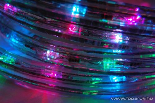 Design Dekor KNT 037 Kültéri toldható 108 LED-es fénykábel, 3 méter hosszú, színes (multi) - készlethiány