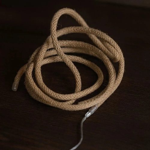 DekorTrend KNY 001 Beltéri elemes LED kötél fényfüzér 20 db MELEG FEHÉR fényű, kötélbe rejtett LED-del, 2 m hosszú