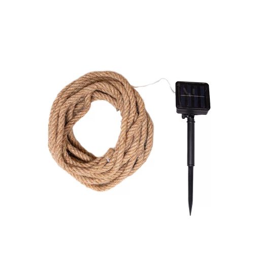 Dekortrend KNY 101 Kültéri napelemes LED kötél fényfüzér, 100 db MELEG FEHÉR LED-del, 8 méter