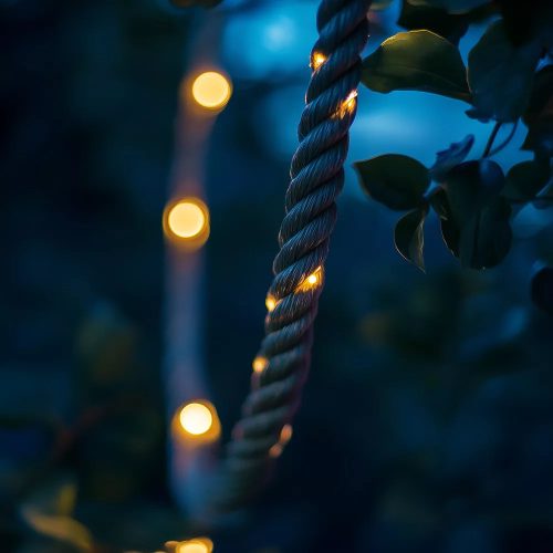 Dekortrend KNY 101 Kültéri napelemes LED kötél fényfüzér, 100 db MELEG FEHÉR LED-del, 8 méter