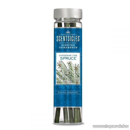 ScentSicles KSC 002 Christmas Time Spruce műfenyőre akasztható illatrúd (illatpálca), lucfenyő illattal, 6 db pálca / doboz