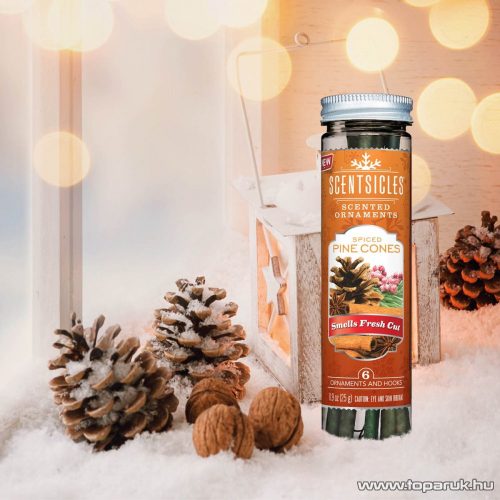 ScentSicles KSC 013 műfenyőre akasztható illatrúd (illatpálca), fűszeres toboz illattal, 6 db pálca / doboz