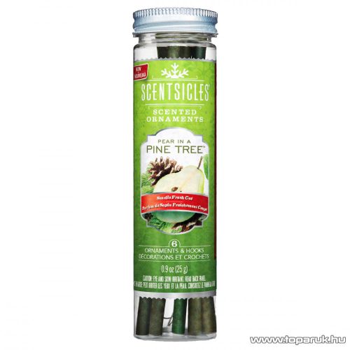 ScentSicles KSC 014 műfenyőre akasztható illatrúd (illatpálca), körte illattal, 6 db pálca / doboz