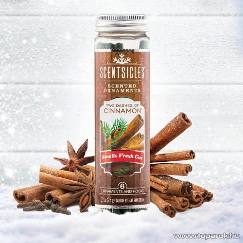 ScentSicles KSC 016 Two Dashes of Cinnamon műfenyőre akasztható illatrúd (illatpálca), fahéj illattal, 6 db pálca / doboz