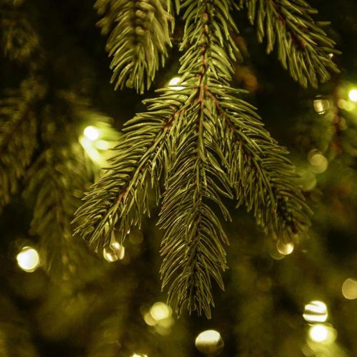 LIGHT PRINCESS 300 LED-es, meleg fehéren világító kevert tűlevelű 2D + 3D műfenyő, zöld, 210 cm (KFB 621)