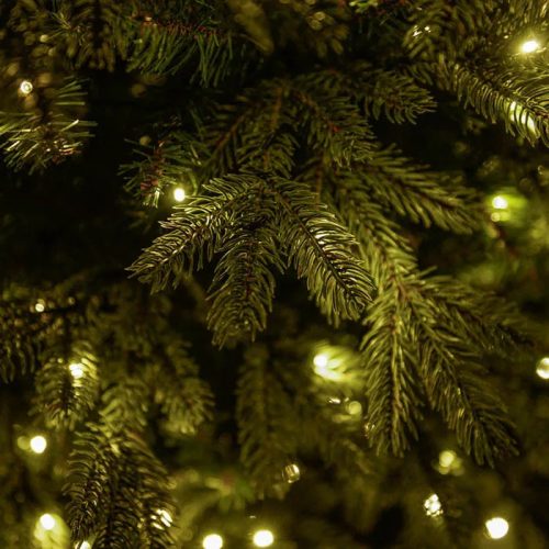 LIGHT PRINCESS 150 LED-es, meleg fehéren világító kevert tűlevelű 2D + 3D műfenyő, zöld, 150 cm (KFB 625)