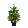 LIGHTING KID KFA 647 Világító LED-es mini asztali műfenyő időzítővel, kaspóban, kevert 2D + 3D tűlevelekkel, 60 cm