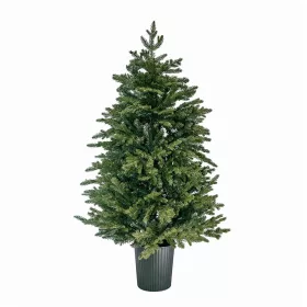   LUCFENYŐ Premium 2D + 3D extradús kevert levelű műfenyő kaspó talppal, 120 cm (KFB 192)