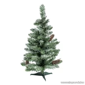   Havas MINI PINE Mini asztali műfenyő, kihajtható (havas) ágakkal, tartozék műanyag talppal, 60 cm (KFA 642)