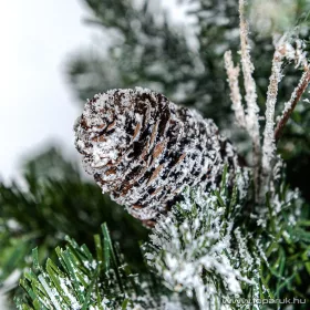   Havas MINI PINE Mini asztali műfenyő, kihajtható (havas) ágakkal, tartozék műanyag talppal, 60 cm (KFA 642)