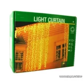   NORTEX KMN 040 kültéri toldható LED-es fényfüggöny, 100 x 200 cm, 180 db hideg fehér LED-del, zöld kábellel (118-153)