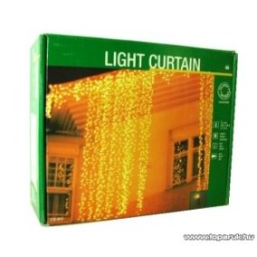   NORTEX KMN 040 kültéri toldható LED-es fényfüggöny, 100 x 200 cm, 180 db hideg fehér LED-del, zöld kábellel (118-153)