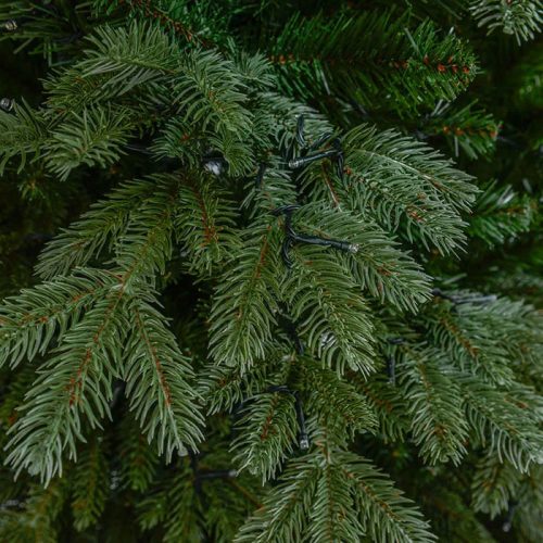 NIGHTLIGHT 210 LED-es, meleg fehéren világító kevert tűlevelű 2D + 3D műfenyő, zöld 150 cm (KFB 615)