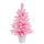 PINK PINE KFA 648 Mini rózsaszín asztali műfenyő fehér kaspóban, lapos 2D tűlevelekkel + műhóval, 60 cm